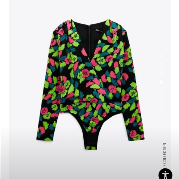 NWT Floral Bodysuit - Picture 2 of 4